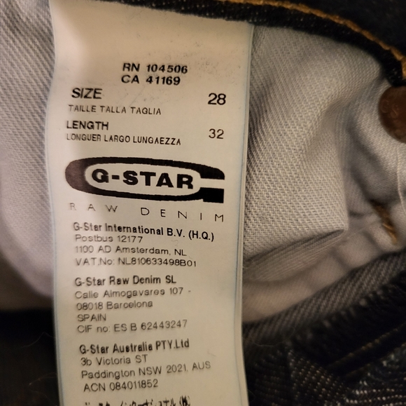 G Star Raw 3301 Bell Jeans Size 28 - Picture 9 of 10